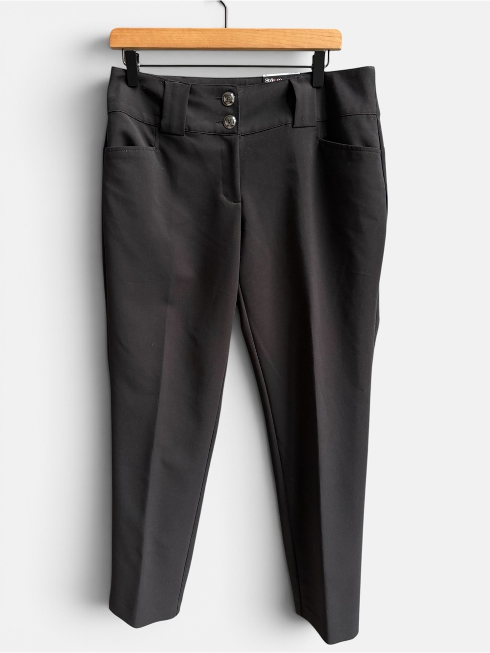 Style & Co. NWT Classic Black Women's Dress Pants Tailored High-Rise Curvy Fit